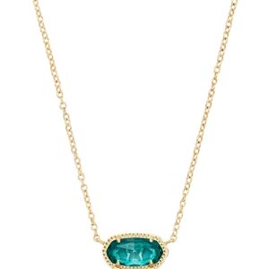 Kendra Scott Gold Necklace with London Blue Pendant With Filigree Back Beautiful